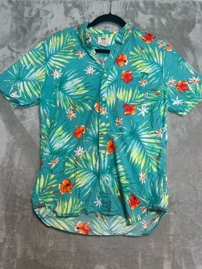 Vans Tailored Fit Hawaiian Shirt Men’s Medium Blue Tropical
